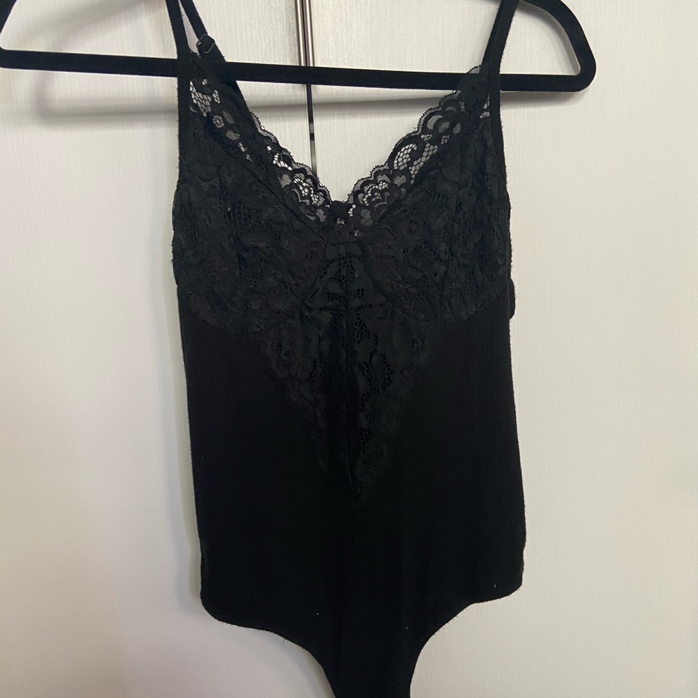 black lace body suit
